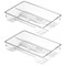 mDesign Plastic Toothbrush Holder, Bathroom Drawer Storage Bin, 2 Pack